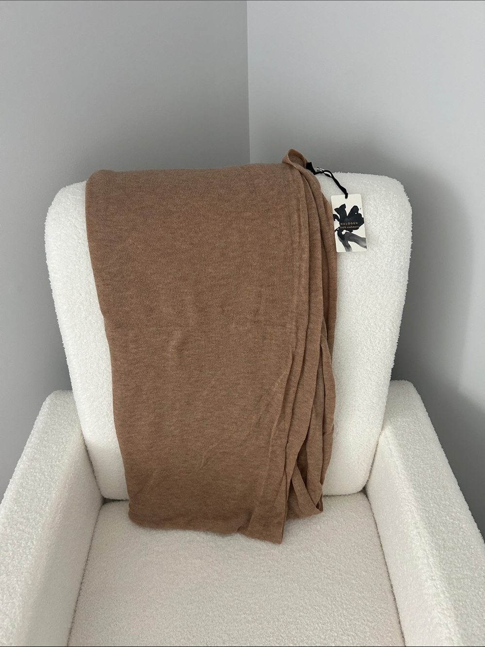Halogen Brown Lightweight Wrap Scarf